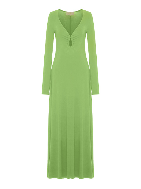 Light Green Rayon Jersey Maxi Dress, 1