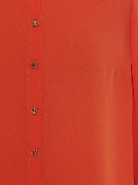 Orange Embroidered Silk Shirt, 3 Orange Embroidered Silk Shirt, 3