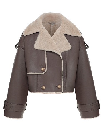 Brown sheepskin coat, 1