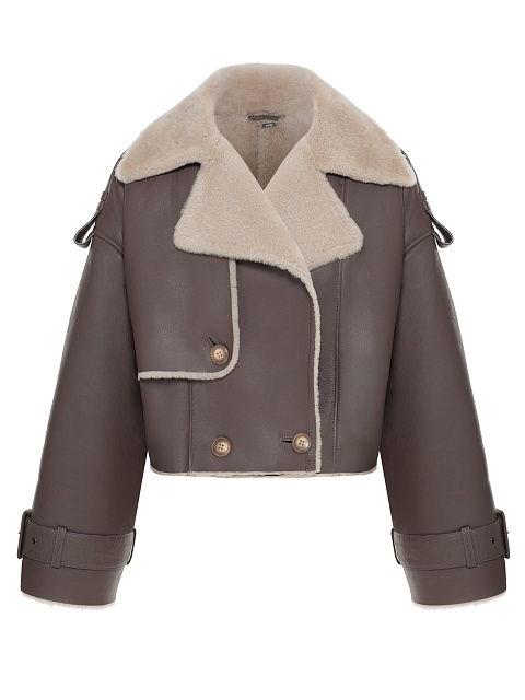 Brown sheepskin coat, 1 Brown sheepskin coat, 1