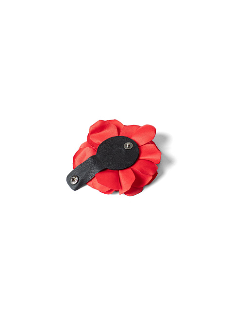Red flower brooch, 3