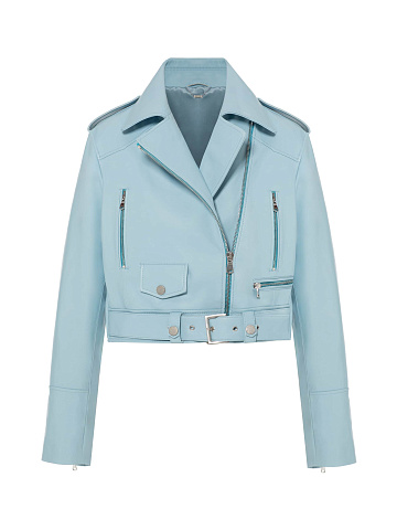 Short Blue Leather Jacket, 1