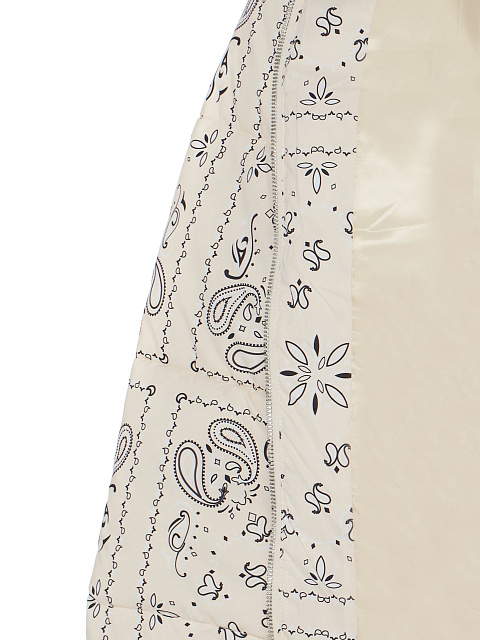 Milk-colored down jacket with paisley pattern, 5 Milk-colored down jacket with paisley pattern, 5