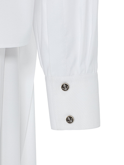 White set of a midi skirt and cropped shirt, 6