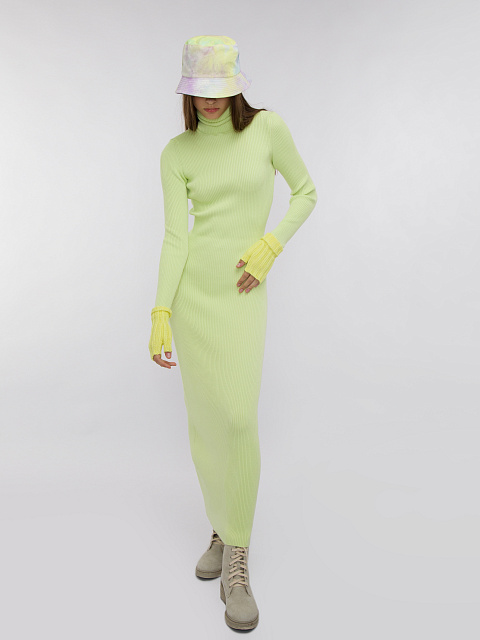 Yellow Set Of Mittens & Beanie, 4