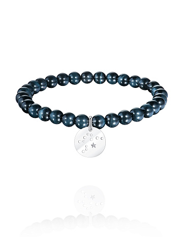 Silver & Sodalite Beaded Bracelet, 1