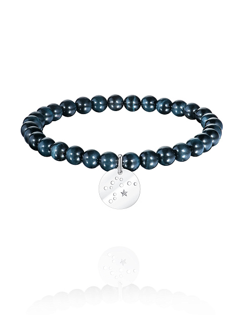 Silver & Sodalite Beaded Bracelet, 1