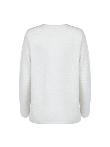 Light striped cashmere pullover with lurex, 2
