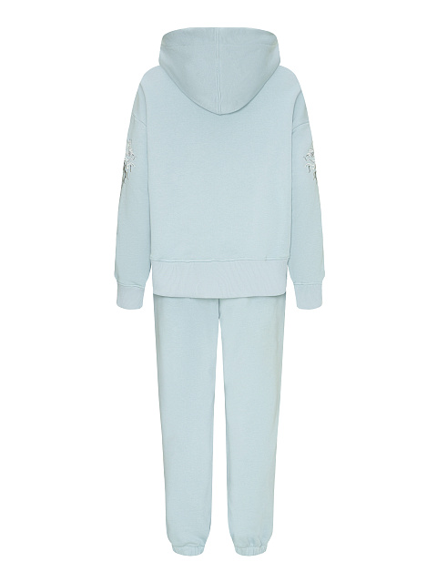 Dragons Embroidered Light Blue Jersey Suit, 2 Dragons Embroidered Light Blue Jersey Suit, 2