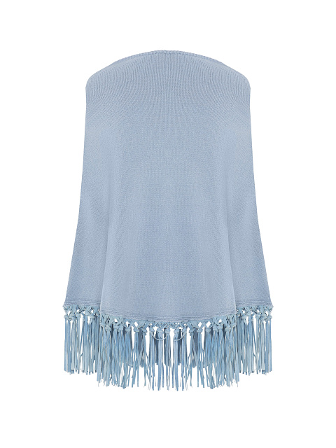 Blue Cashmere Poncho, 2