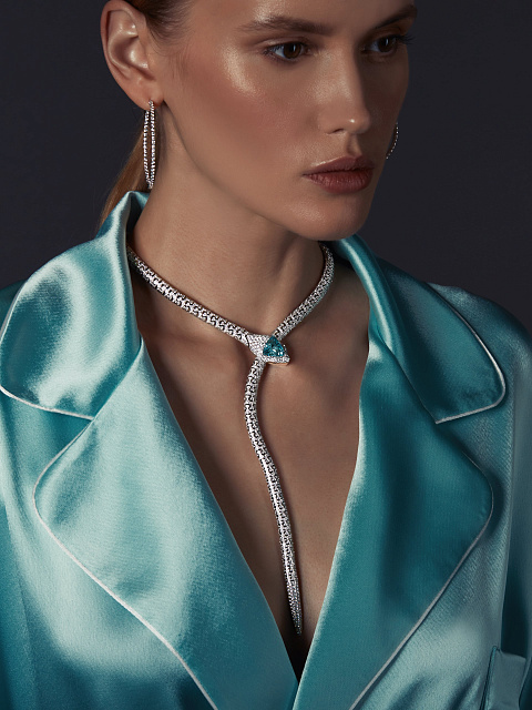 White Gold & Tourmaline Necklace, 4