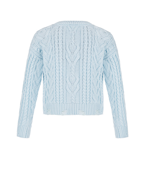 Kids Blue Cable Knit Cotton Mix Sweater, 2