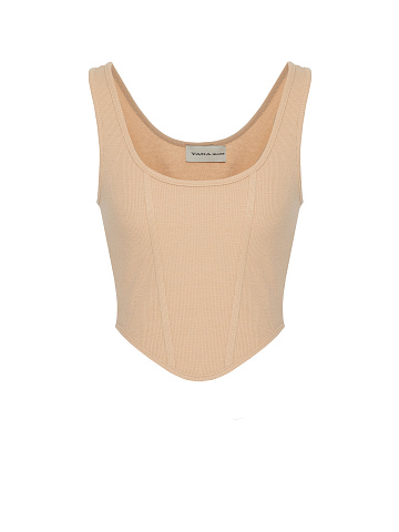 Beige Jersey Top, 1