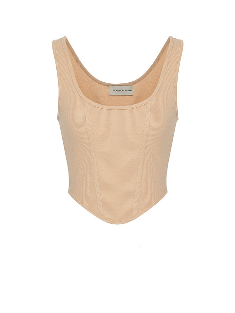Beige Jersey Top, 1