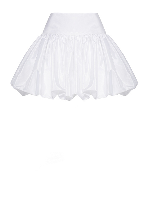 White taffeta balloon skirt, 1