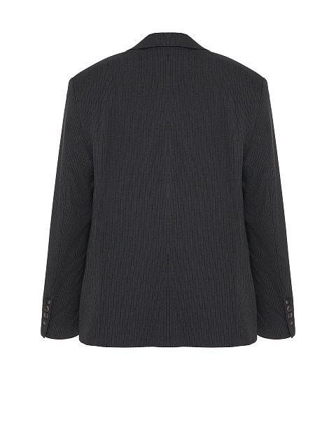 Dark grey striped oversized blazer, 2