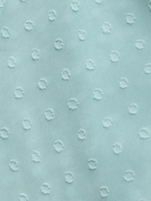 Turquoise Polka Dot Scrunchy, 2