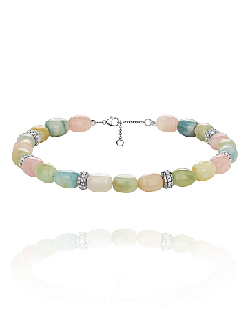 Beryl, Silver & Cubic Zirkonia Necklace, 1