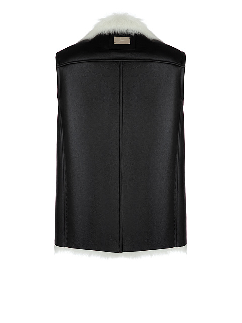 Black & White Shearling Vest, 2