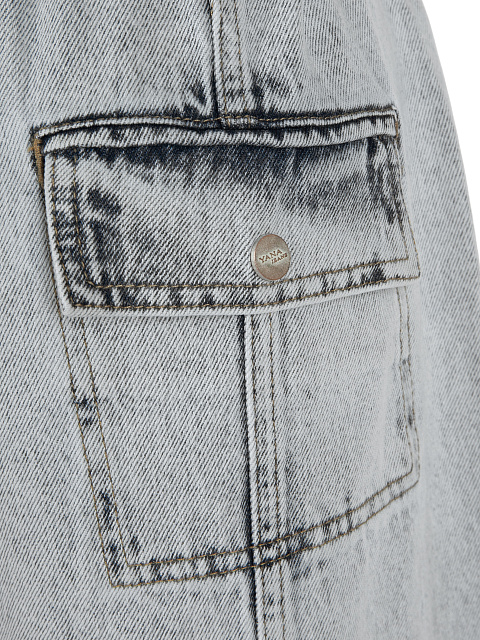 Light Grey Denim Jumpsuit, 4