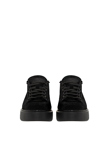 Black Shearling Sneakers, 2