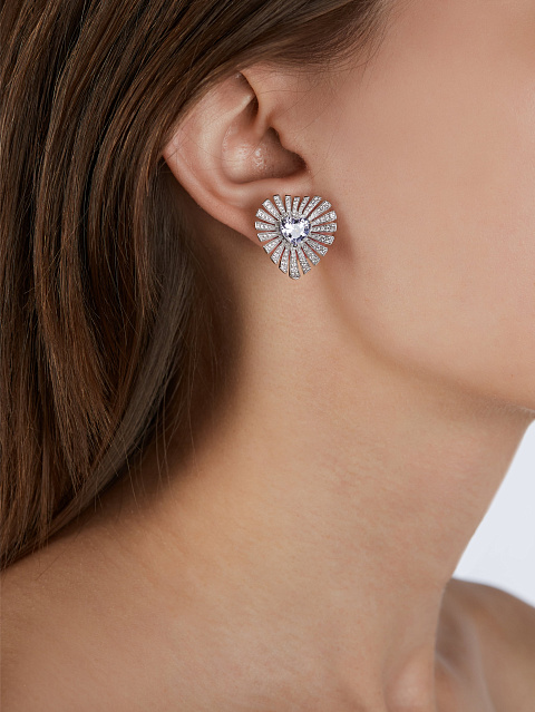 White Gold & Spinel & Diamond Earrings, 2