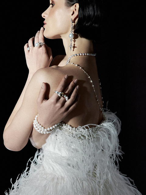 White Feather Tulle Dress, 10