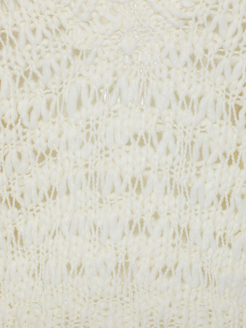 White Silk & Cashmere Cropped Sweater, 3