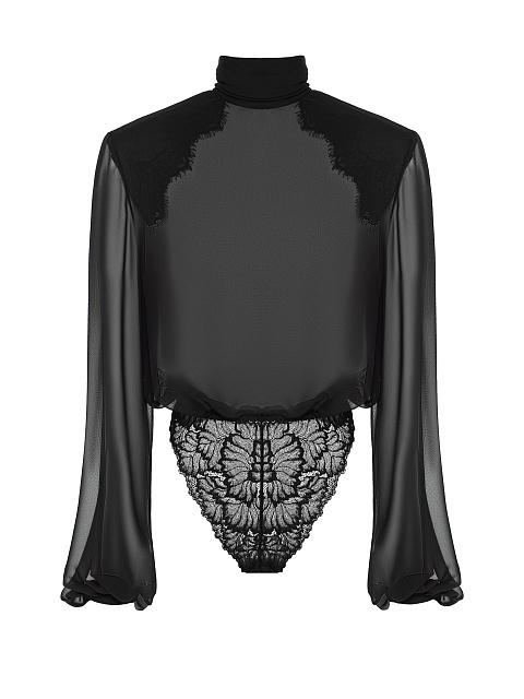 Chiffon bodysuit blouse, 1 Chiffon bodysuit blouse, 1