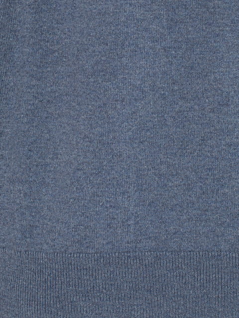 Men's Blue Cashmere Turtleneck Sweater, 3