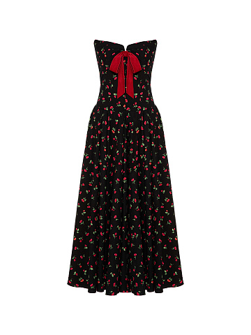 Midi dress with floral print, 1