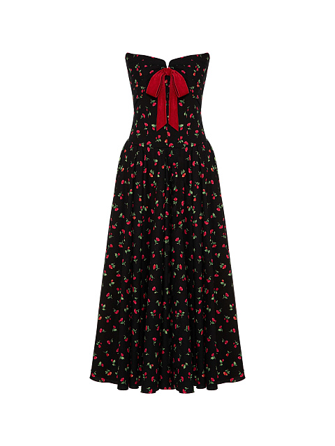 Midi dress with floral print, 1