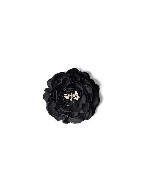 Black flower brooch, 1