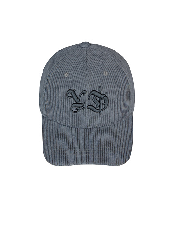 Grey Corduroy YD Embroidered Cap, 2