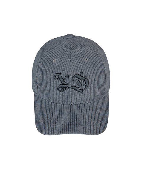 Grey Corduroy YD Embroidered Cap, 2