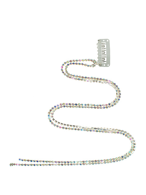 Silver & Multicolor Rhinestone Hairpin, 1