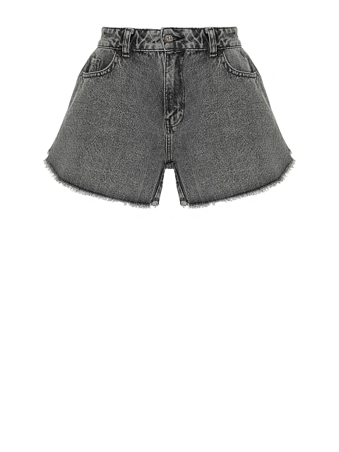 Grey denim shorts, 1 Grey denim shorts, 1