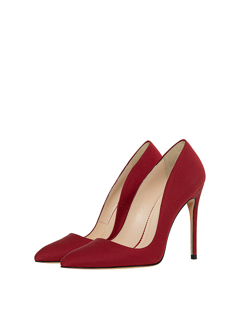 Burgundy Silk Pumps, 1