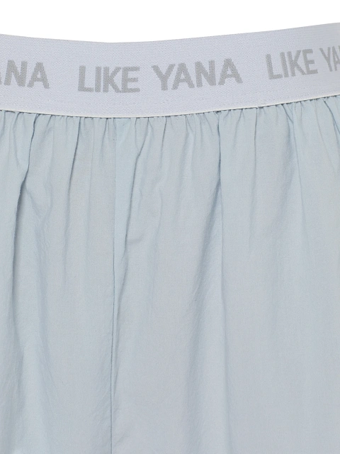 Light blue set with tie top and ruffled shorts, 5