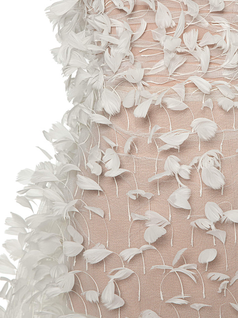 White feather maxi dress, 3