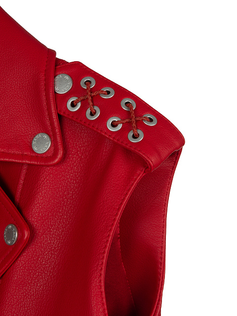 Red Leather Biker Vest, 5 Red Leather Biker Vest, 5