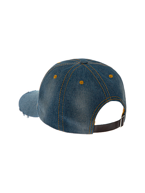 Yellow YD Embroidered Blue Denim Cap, 3 Yellow YD Embroidered Blue Denim Cap, 3