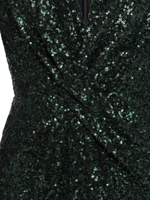 Green Sequin Jesrsey Maxi Dress, 4