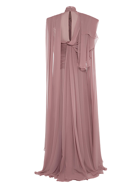 Draped chiffon dress, 5