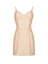 Бежевое платье-мини в пайетках Бежевое платье-мини в пайетках