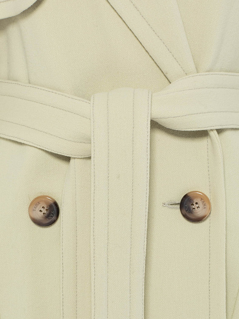 Double-Breasted Pistachio Wool Coat, 4