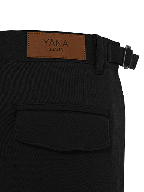 Black Cotton Cargo Pants, 6