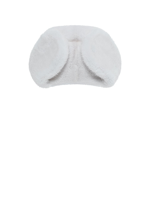 White mink fur trapper hat, 4 White mink fur trapper hat, 4