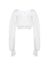 Белая кружевная блузка