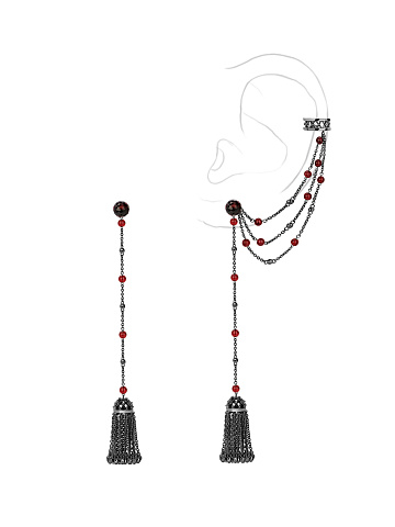 Black Gold & Garnet Ring, 1